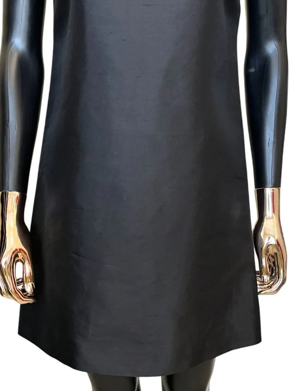 Kate Spade Vicky Fringe Sleeve Silk Cotton Shift Dress Black Size 2 Small